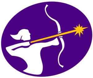 Ready Aim Innovate archer emblem